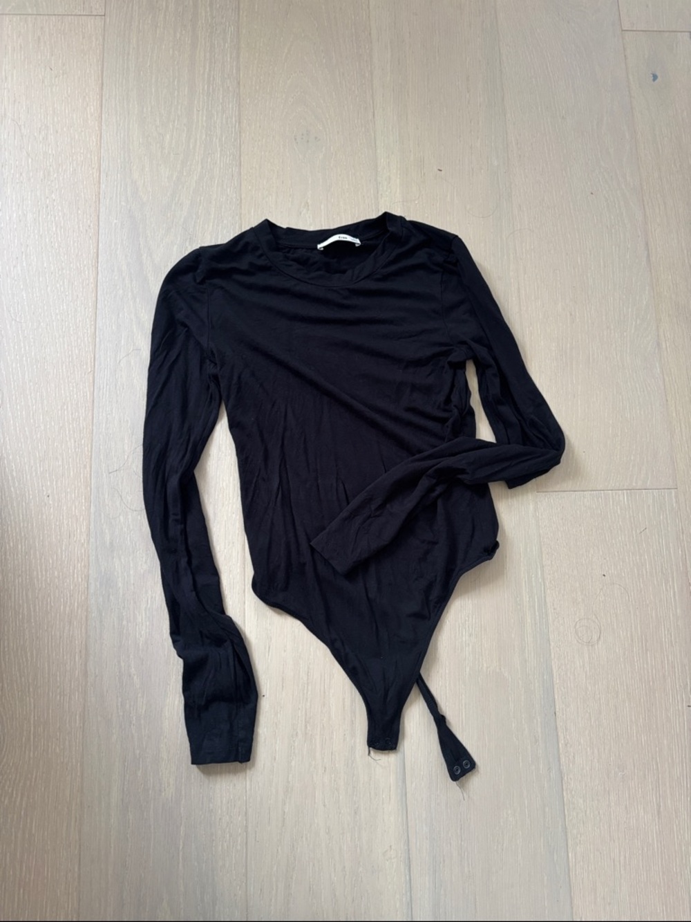 Wilfred Black Long-Sleeve Crew Neck Bodysuit